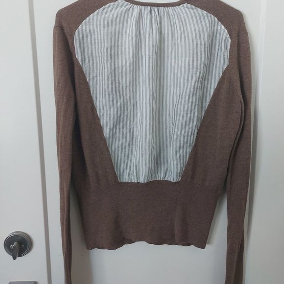 LOFT Brown Open Front Cardigan - Picture 3 of 7